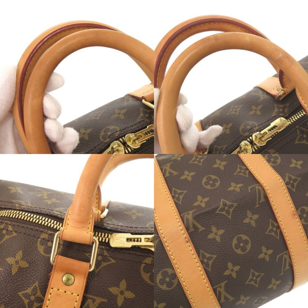 LOUIS VUITTON Authentic Brown Monogram Keepall 45 Boston Bag - Picture 7 of 10